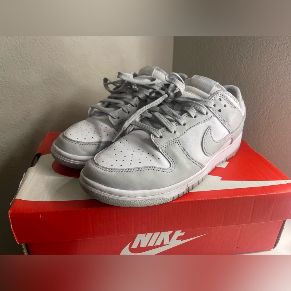 Nike White/Grey Fog dunks